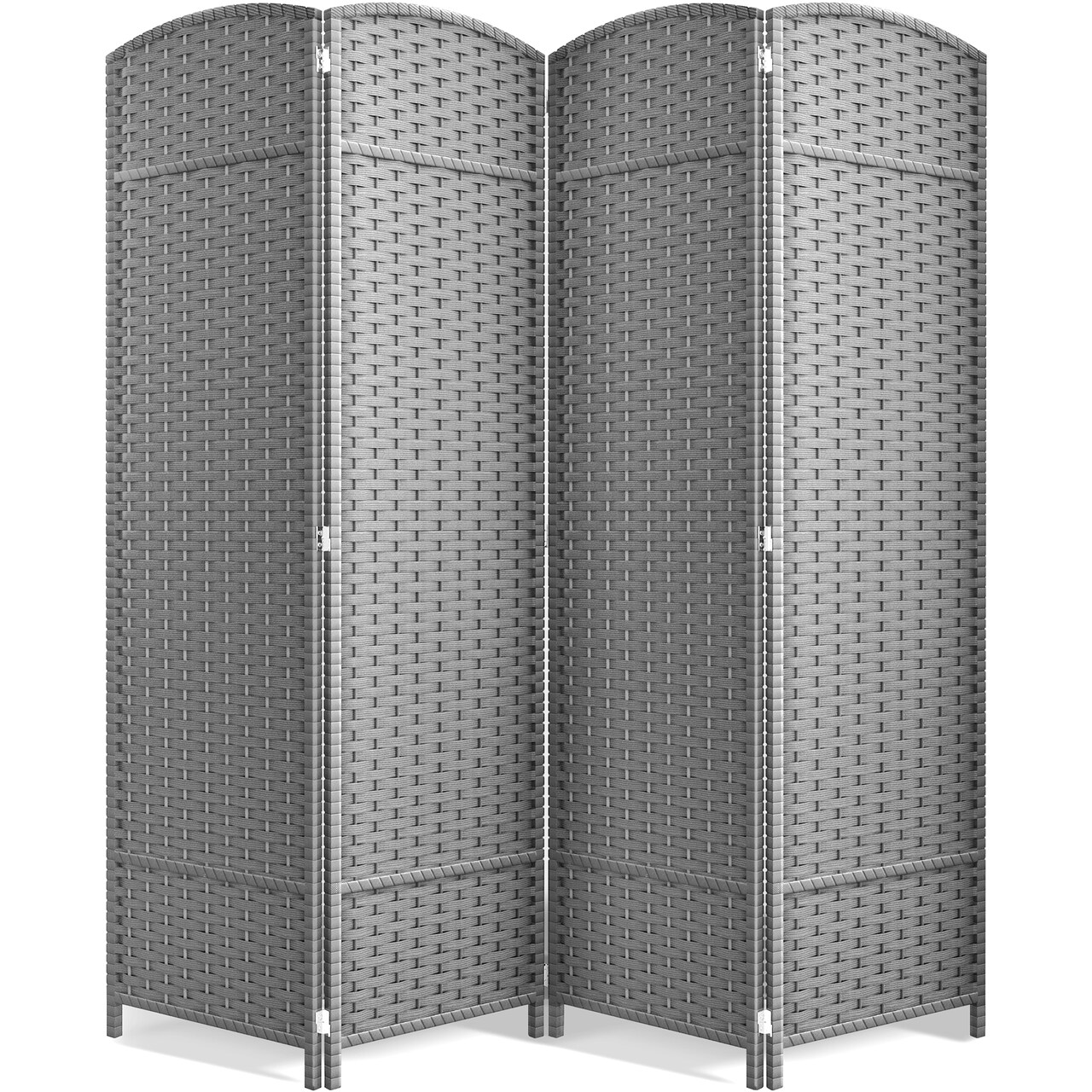 Sorbus 4 Panel Room Divider Panel, 6 ft. Tall Extra Wide Double Hinged Panels - Folding Privacy Screens